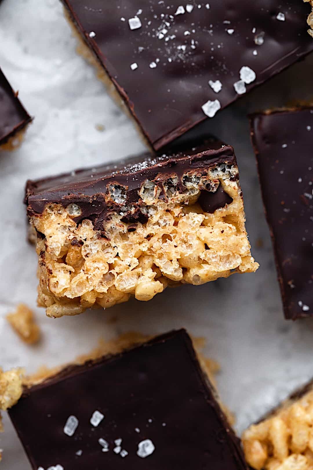 Peanut Butter and Chocolate Rice Crispy Bars Cupful of Kale