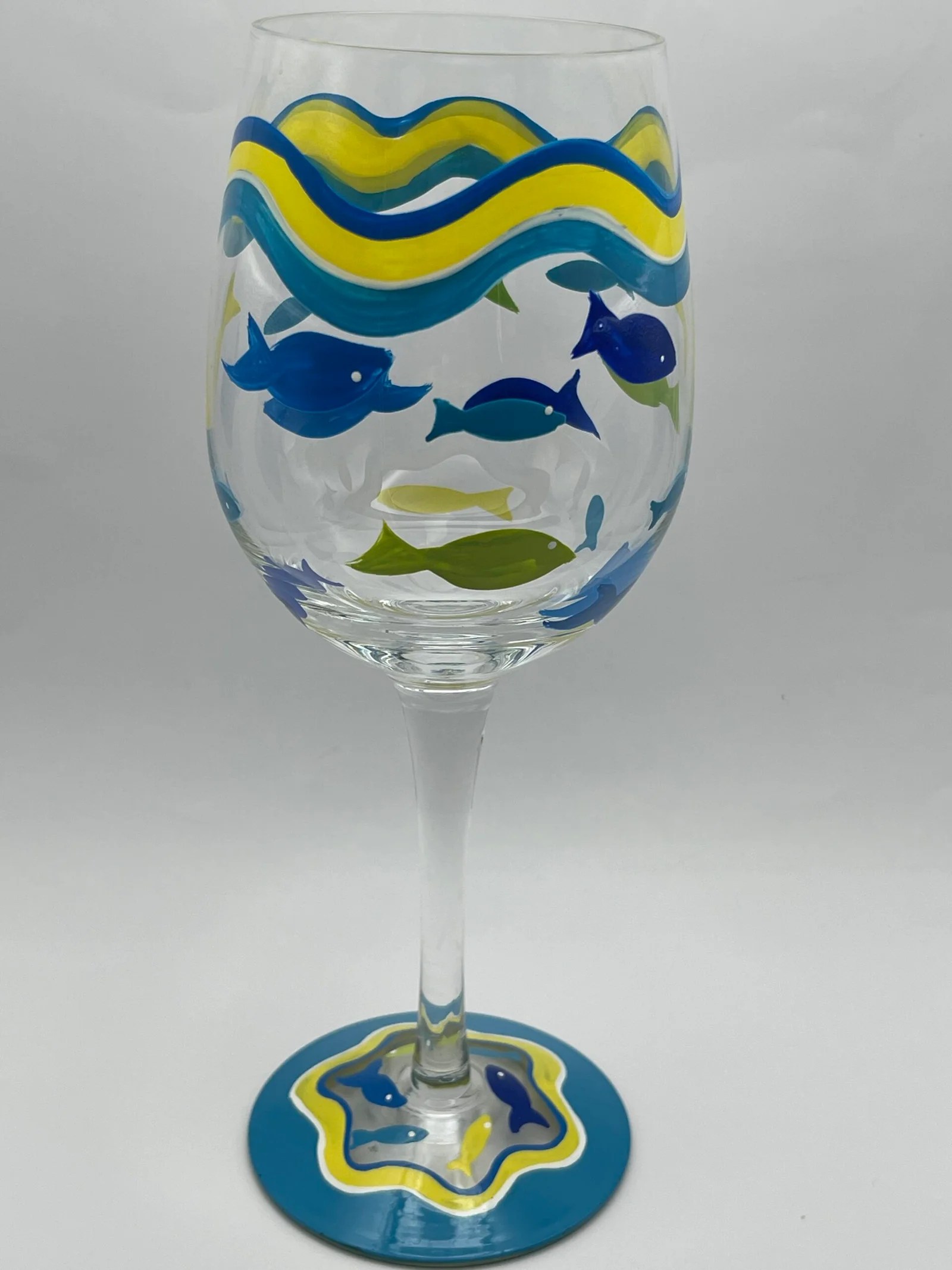 Fish In Sea Wine Glass CupofMood