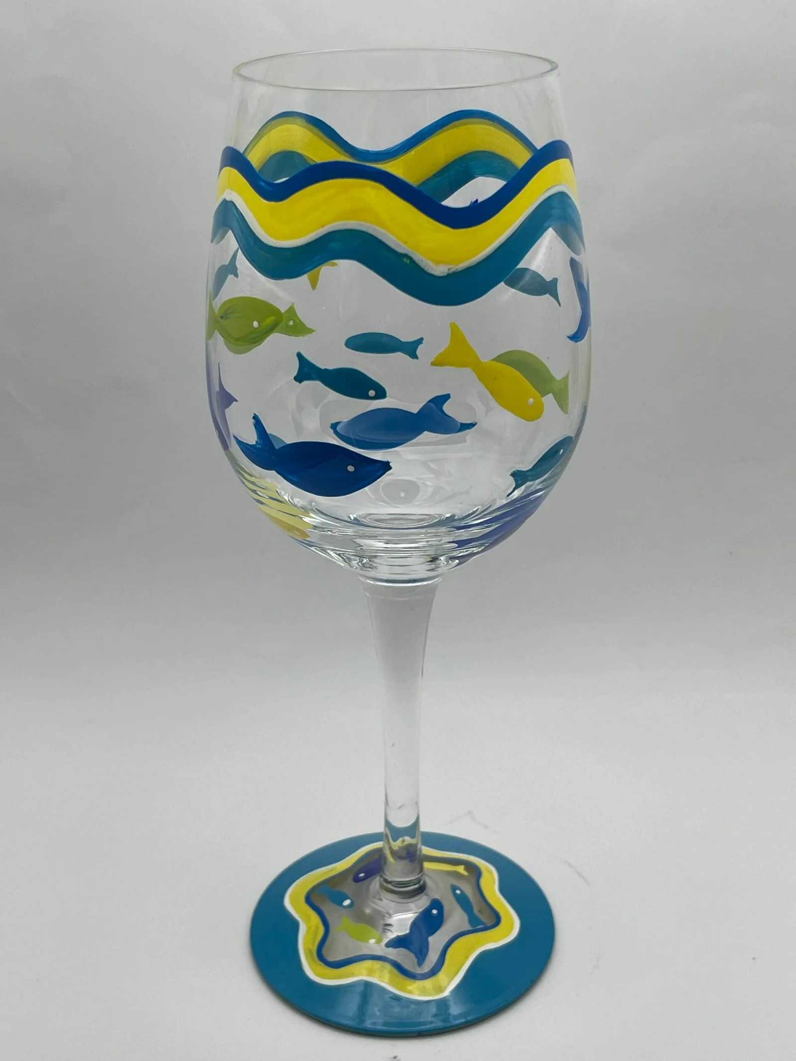 Fish In Sea Wine Glass CupofMood