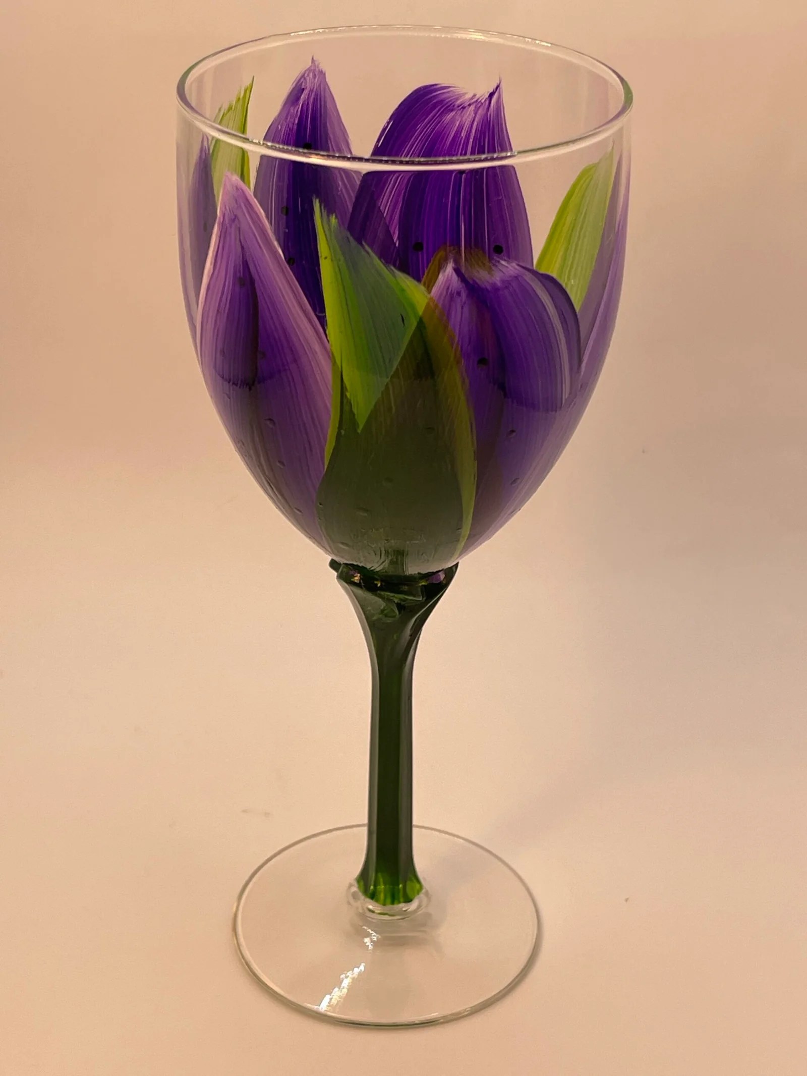 Purple Flower Wine Glass CupofMood