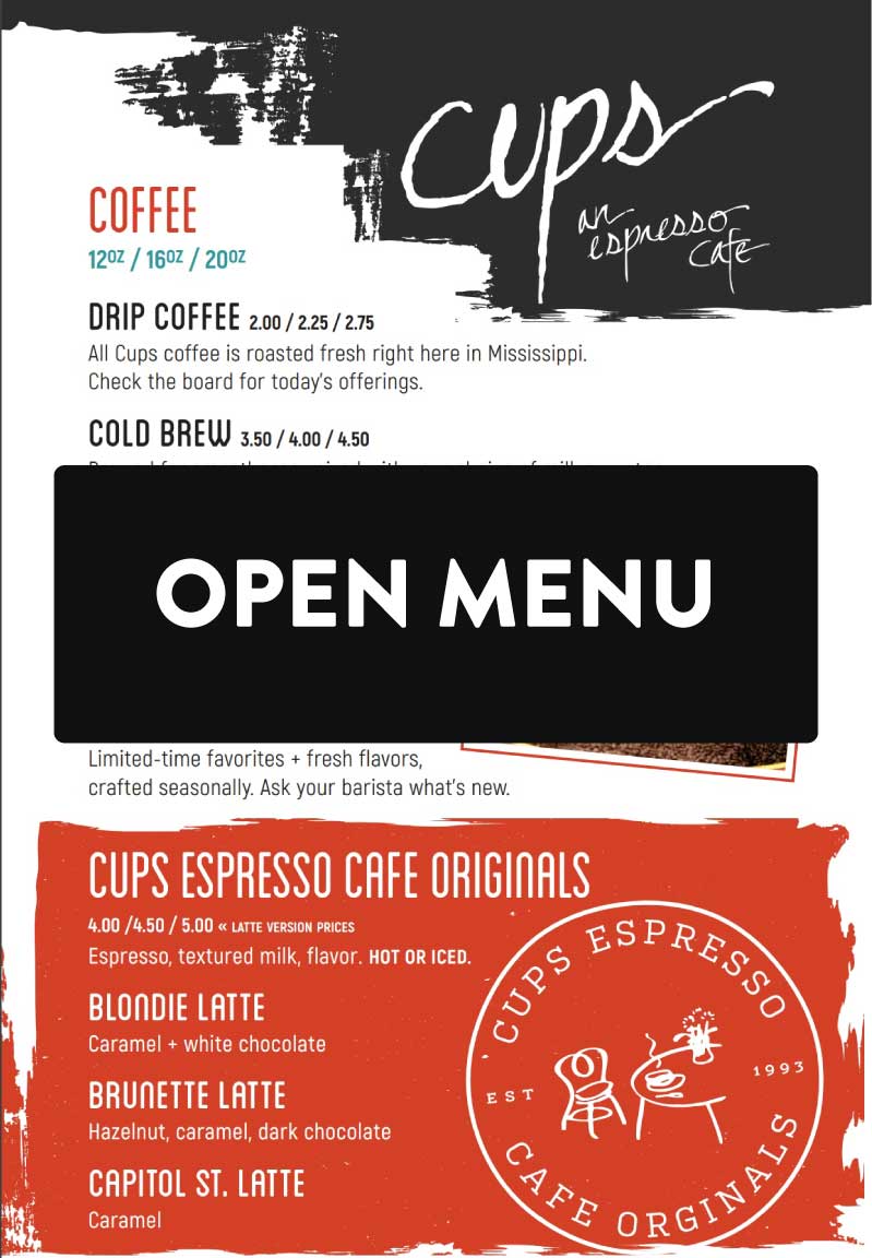 openmenu Cups Espresso Cafe