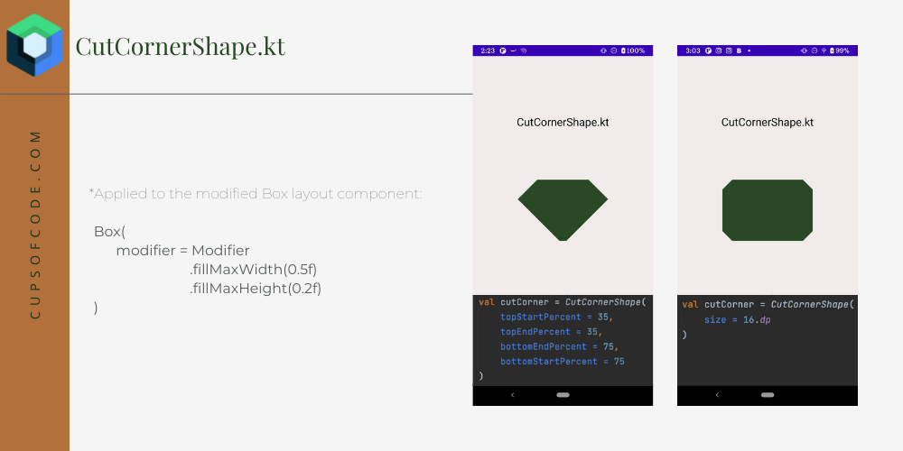 Jetpack Compose in many shapes and forms Cups of Code