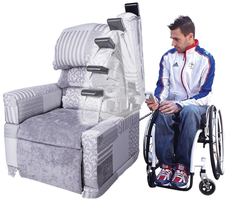 Electric Lift Up Arm Cura Seating