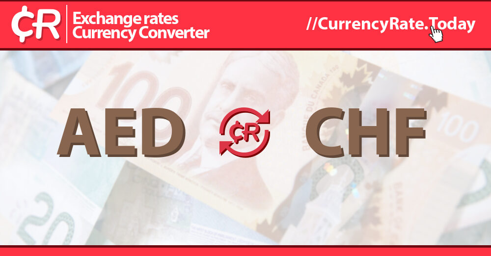 3620 Dirhams (AED) to Swiss Francs (CHF) Currency Converter