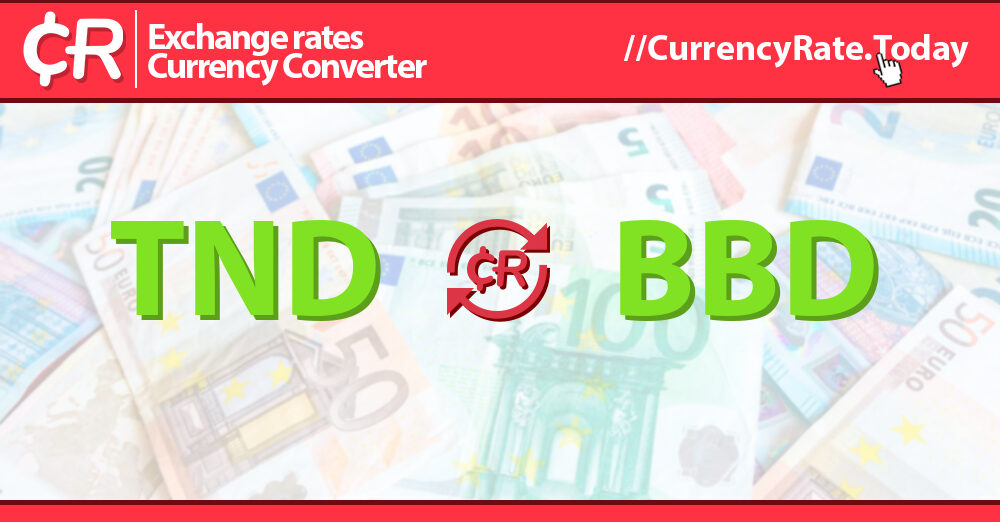 Live Tunisian Dinar to Barbados Dollars Exchange Rate د.ت 1 TND/BBD Today