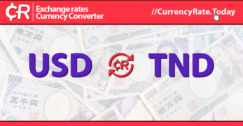 10000 US Dollars (USD) to Tunisian Dinars (TND) Currency Converter