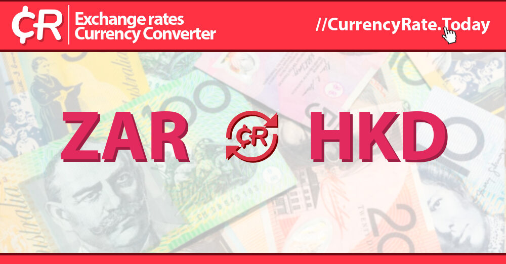99 Rands (ZAR) to Hong Kong Dollars (HKD) Currency Converter