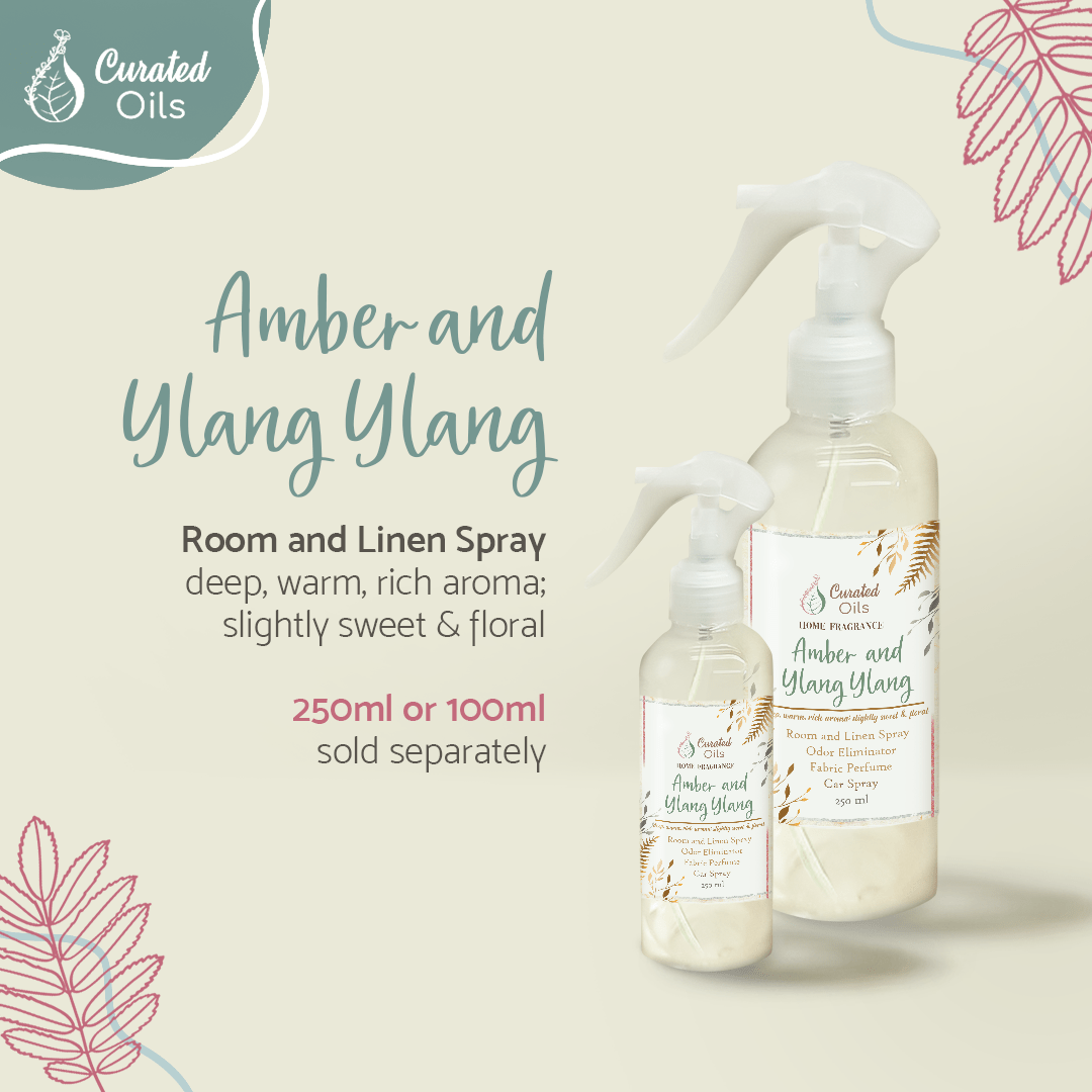 Curated Oils Amber & Ylang Ylang Room & Linen Spray 250ml Curate