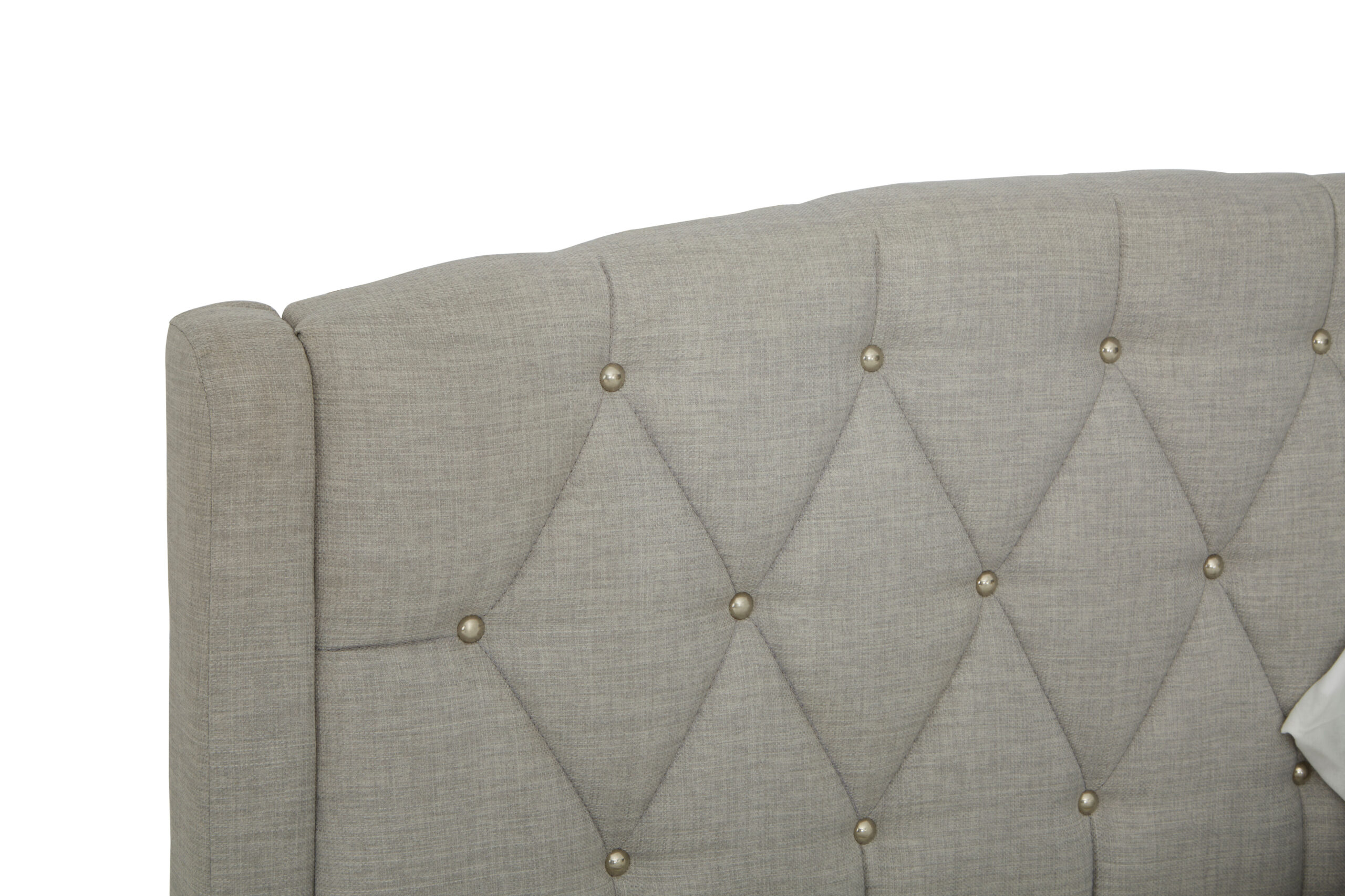 Adelaide Light Grey Double Bed Curated Comforts