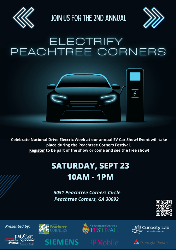 Join us for the Second Annual EV Car Show in Peachtree Corners