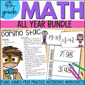 4th Grade Math Curriculum - Year Long Bundle - Curious Classroom Adventures