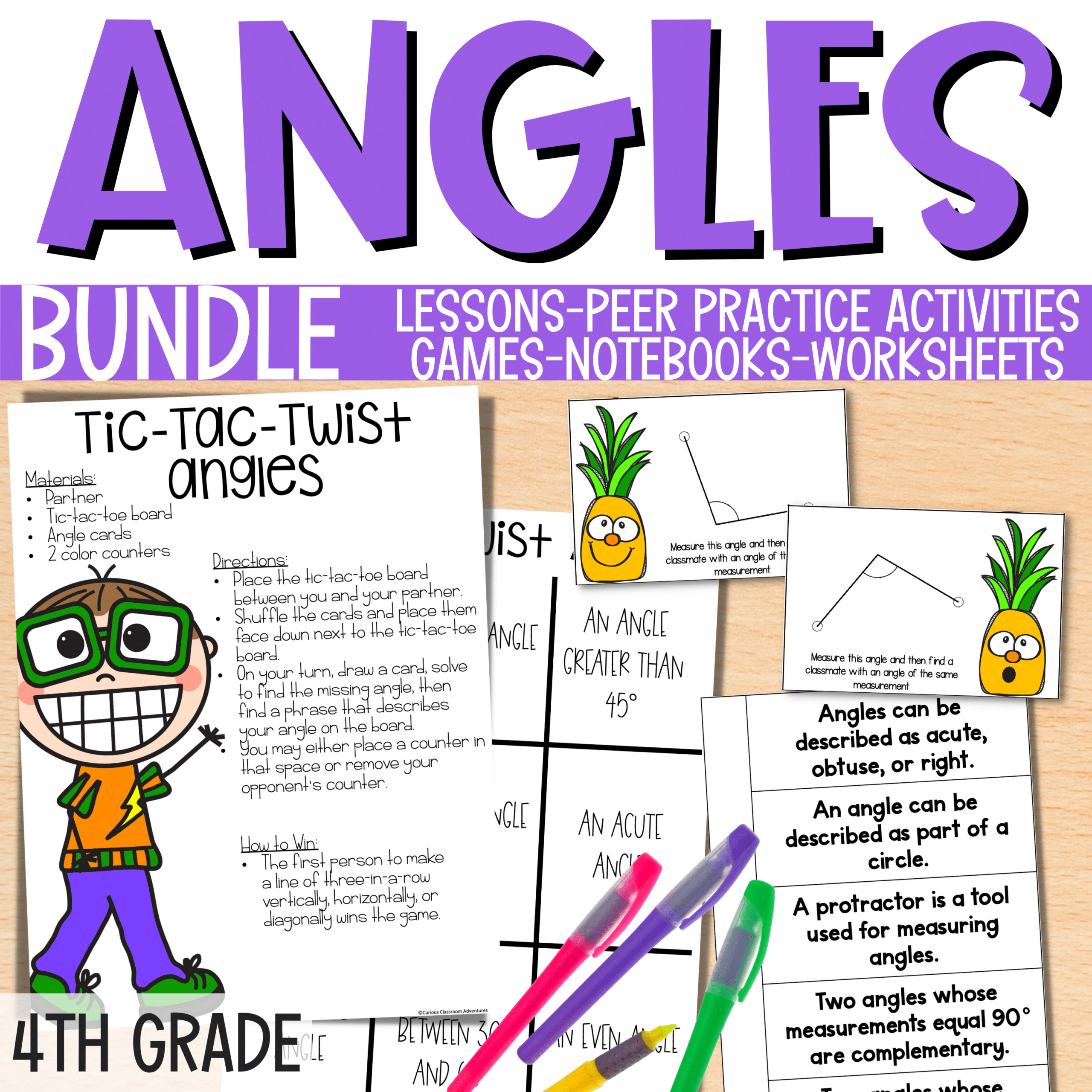 Angles Geometry Unit - 4th Grade Math - Curious Classroom Adventures