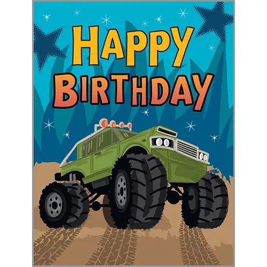 Monster Truck Birthday Card The Curious Bear Toy & Book Shop
