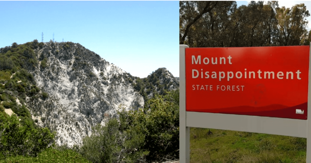 Australia Has A Mountain Called Mt Disappointment; Here's The