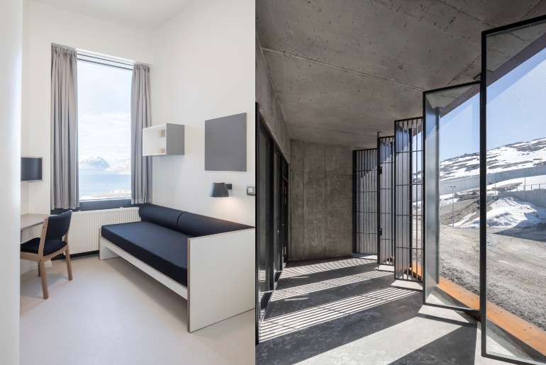 Anstalten Prison In Greenland Has Large Windows Offering Mountain Views