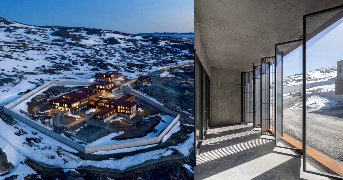 Anstalten Prison In Greenland Has Large Windows Offering Mountain Views