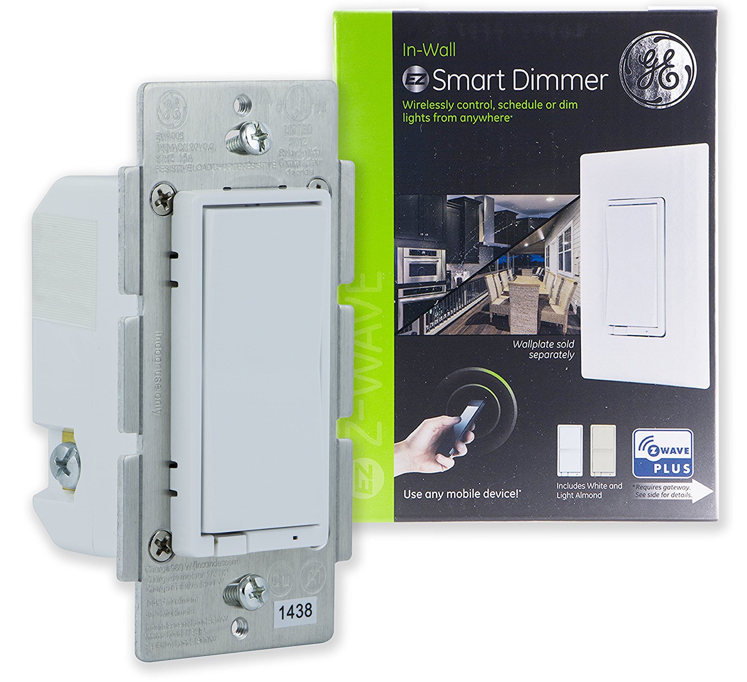 GE Z-Wave Plus In-wall Dimmer Paddle Switch - Current Cave