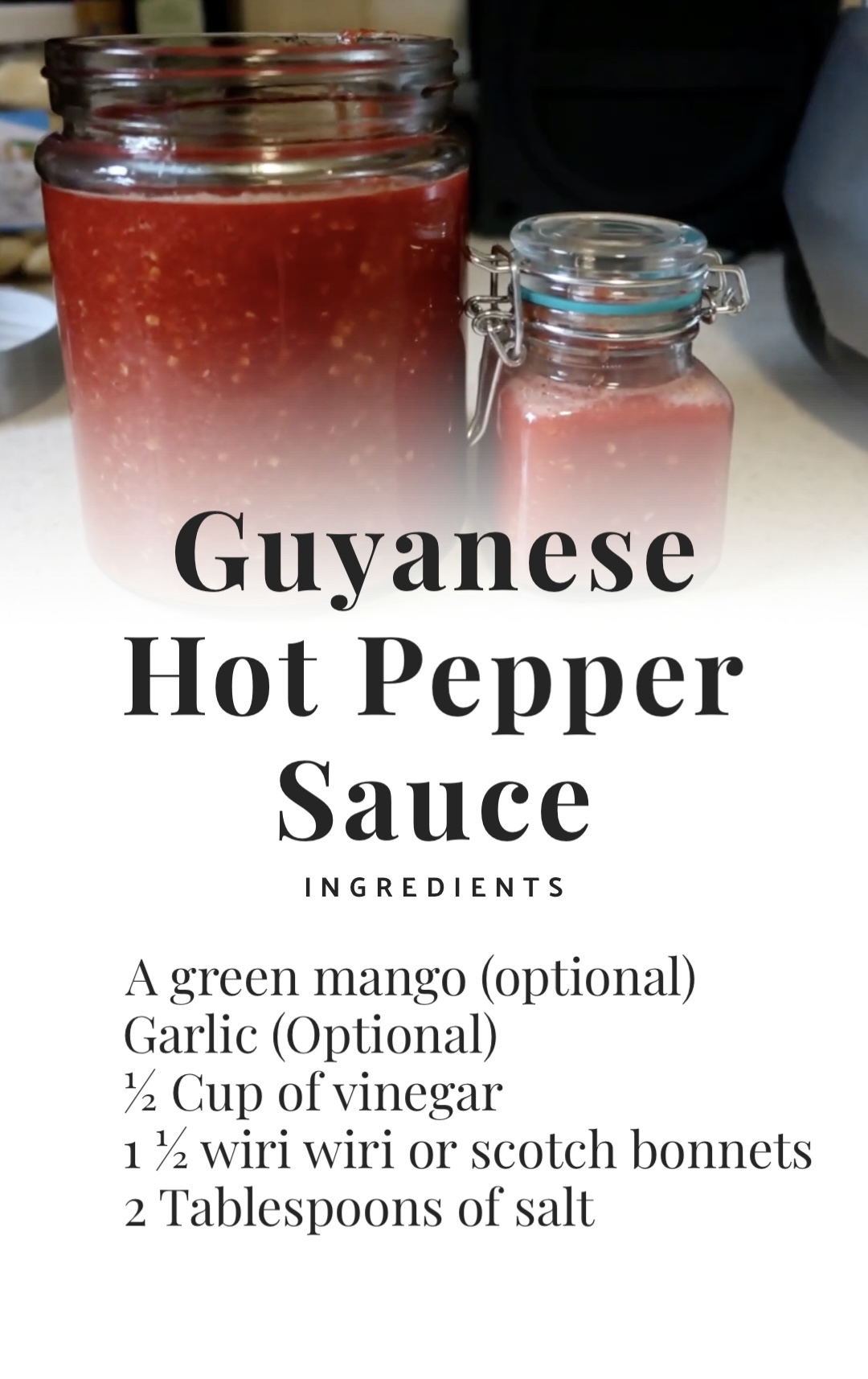SPICE & FLAVA’ How to make Guyanese Hot Pepper Sauce Easy recipe
