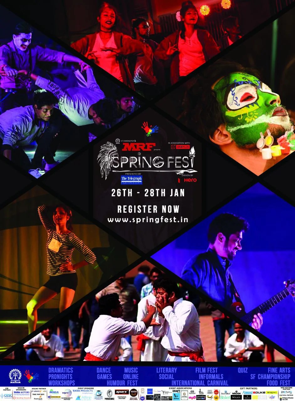 IIT Kharagpur SPRING FEST 2018 from 26th January 28th January, 2018 Curriculum Magazine