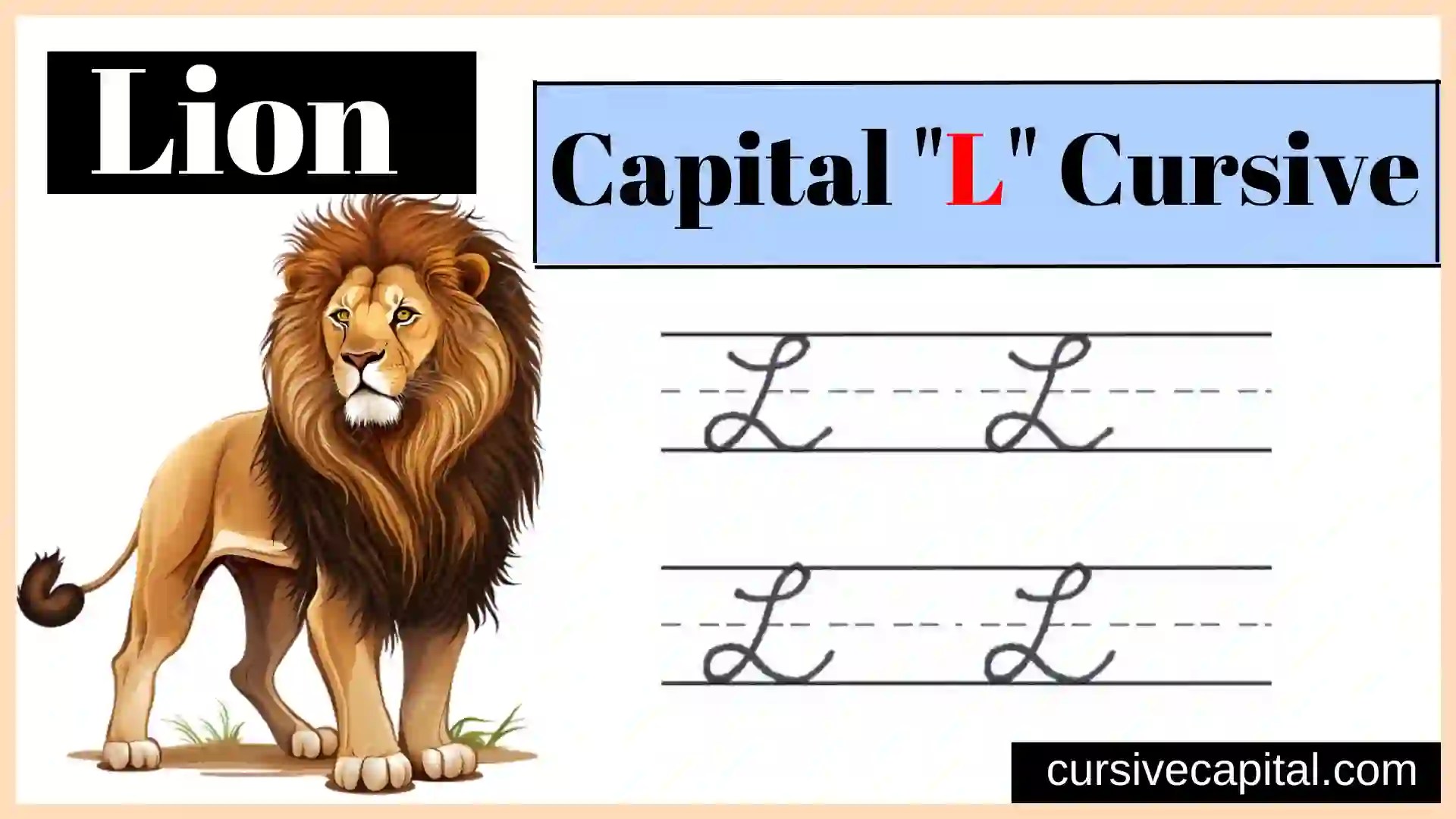 How to Write Capital L in Cursive? (Capital Cursive L)