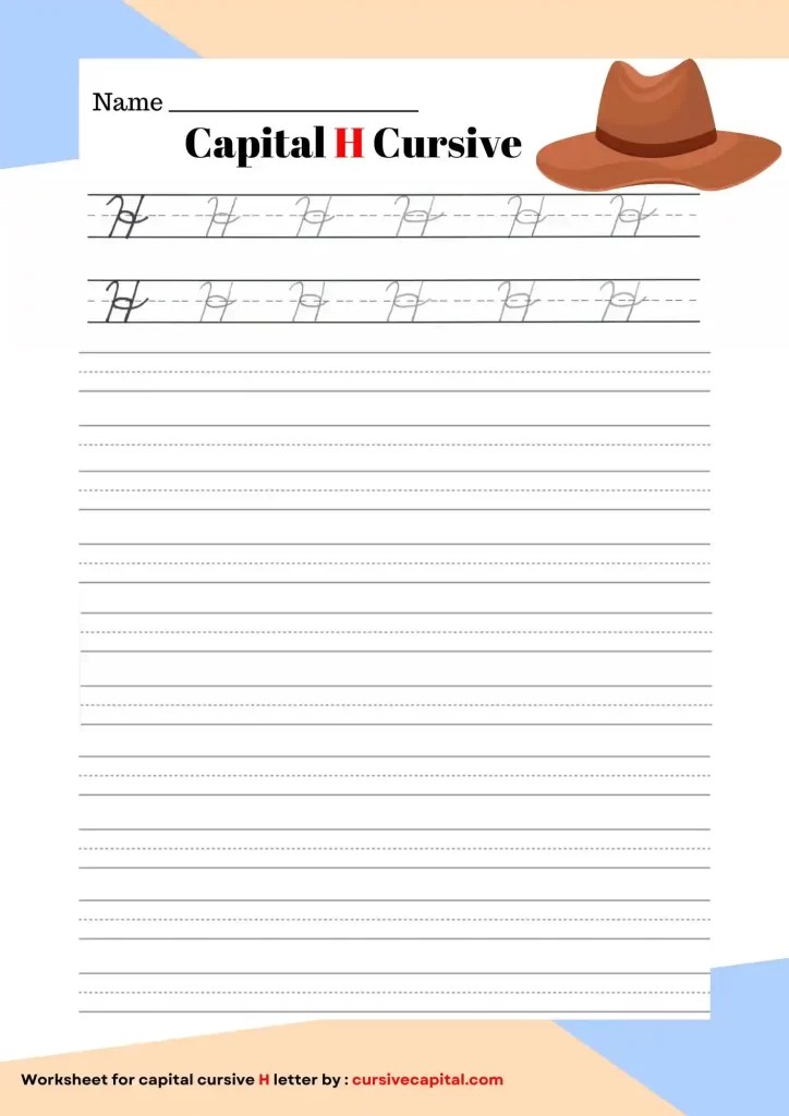 How to Write Capital H in Cursive? (Capital Cursive H)