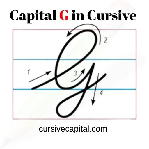 Capital G in Cursive Worksheet and Tutorial