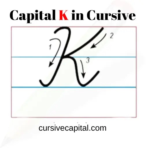 Capital K in Cursive Worksheet and Tutorial