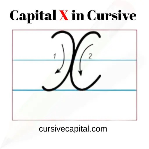 Capital X in Cursive Worksheet and Tutorial