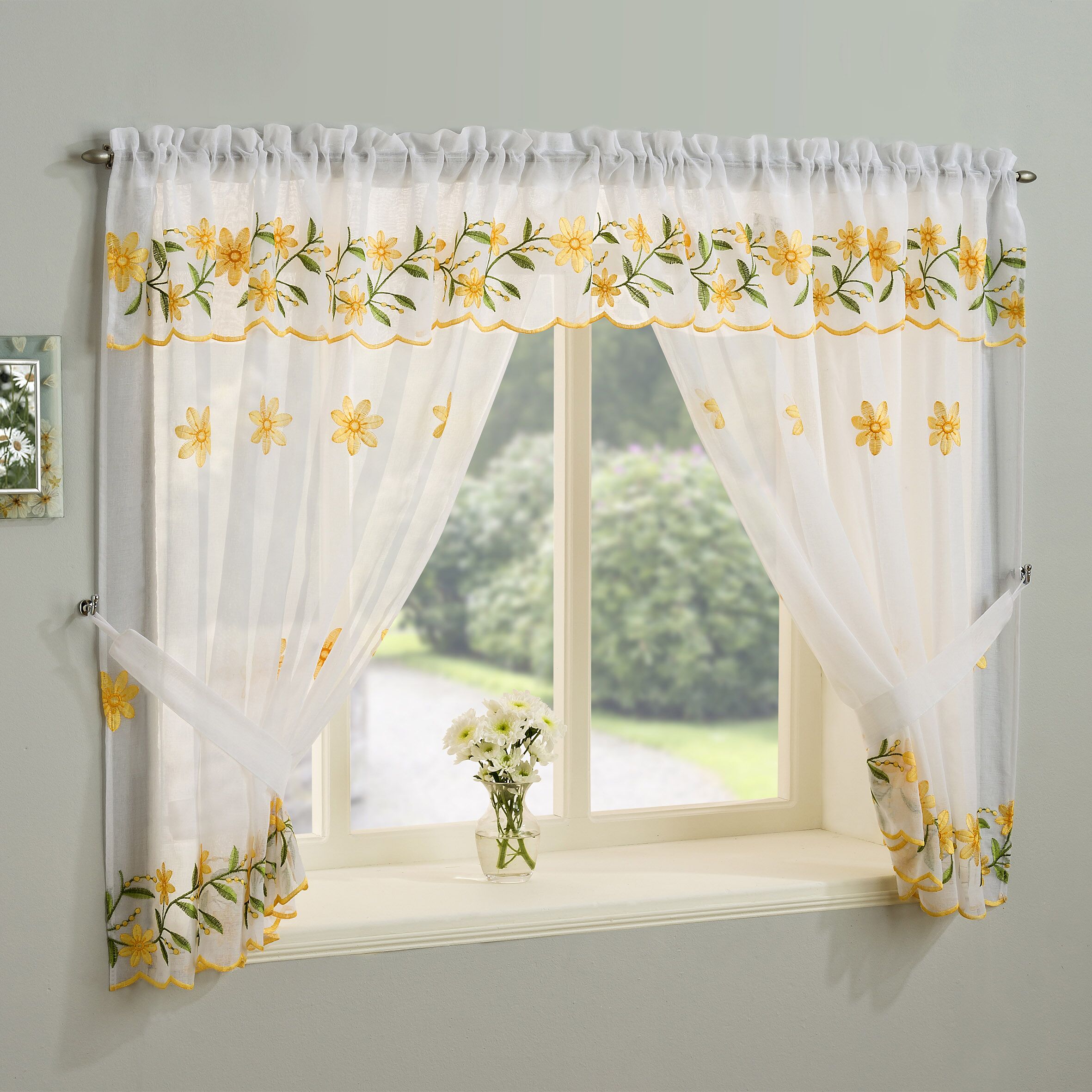 Daisy Kitchen Window Sets YELLOW Curtains At Home