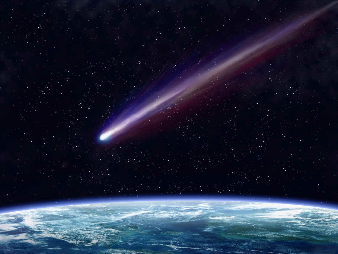 Espetáculo no céu chuva de meteoros Aquarídeas do cometa