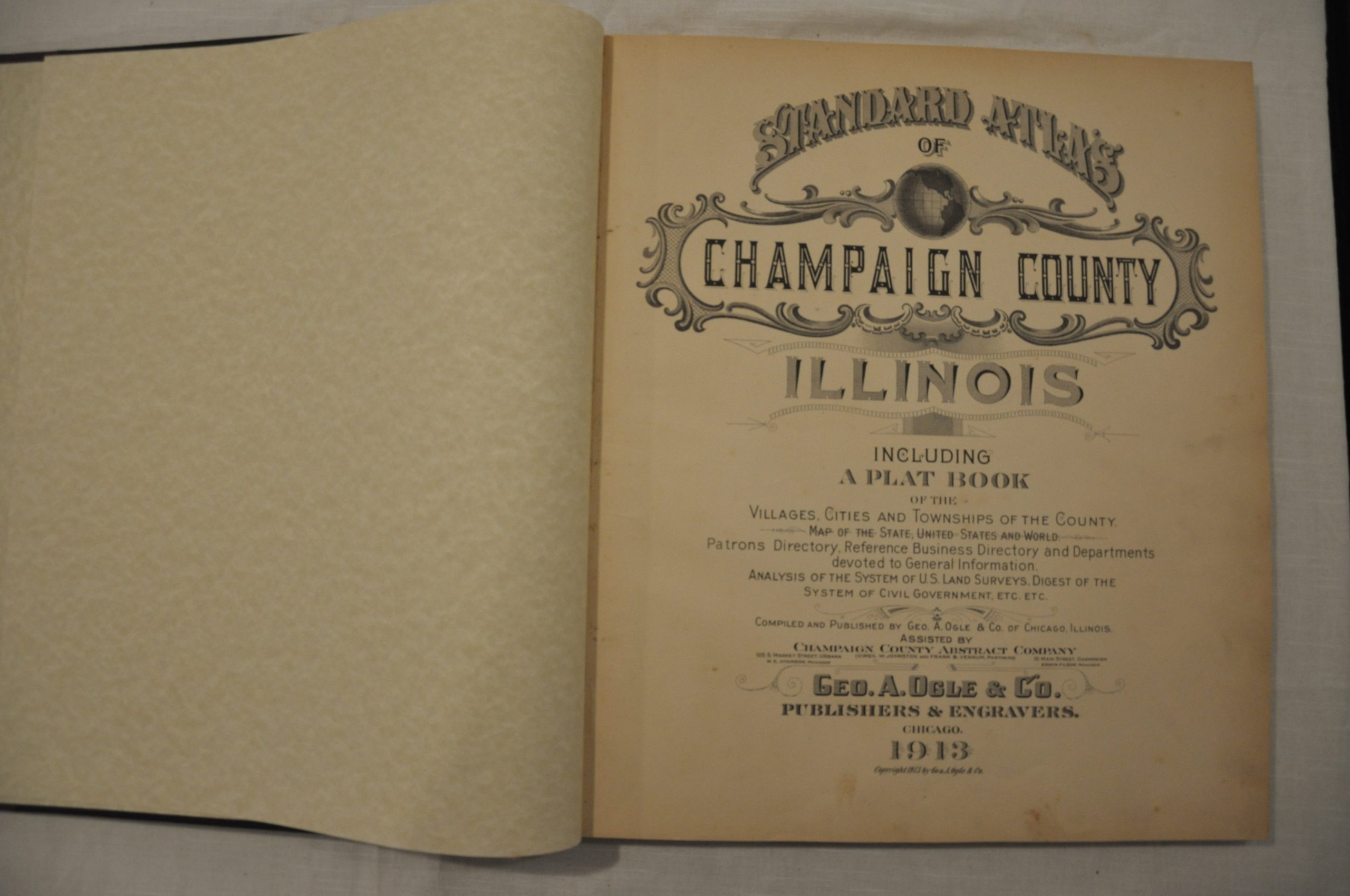Standard Atlas of Champaign County, Illinois Curtis Wright Maps