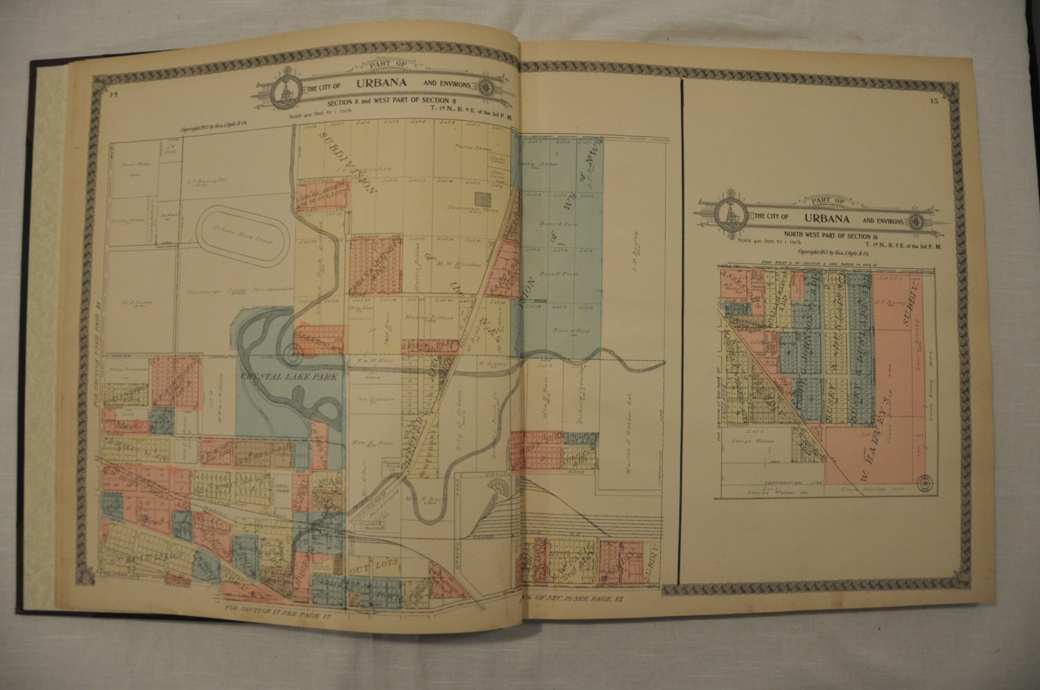Standard Atlas of Champaign County, Illinois Curtis Wright Maps