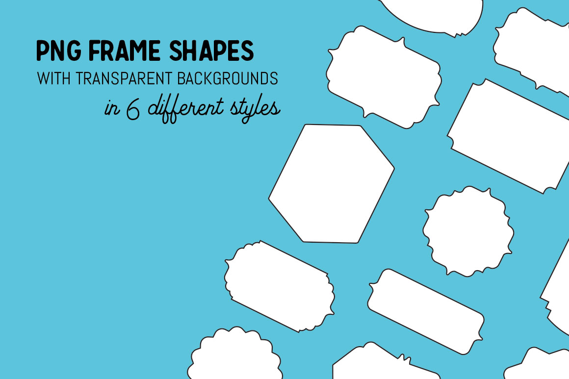 Frame Shapes in png and vector (Volume 1) Curve and Pixel
