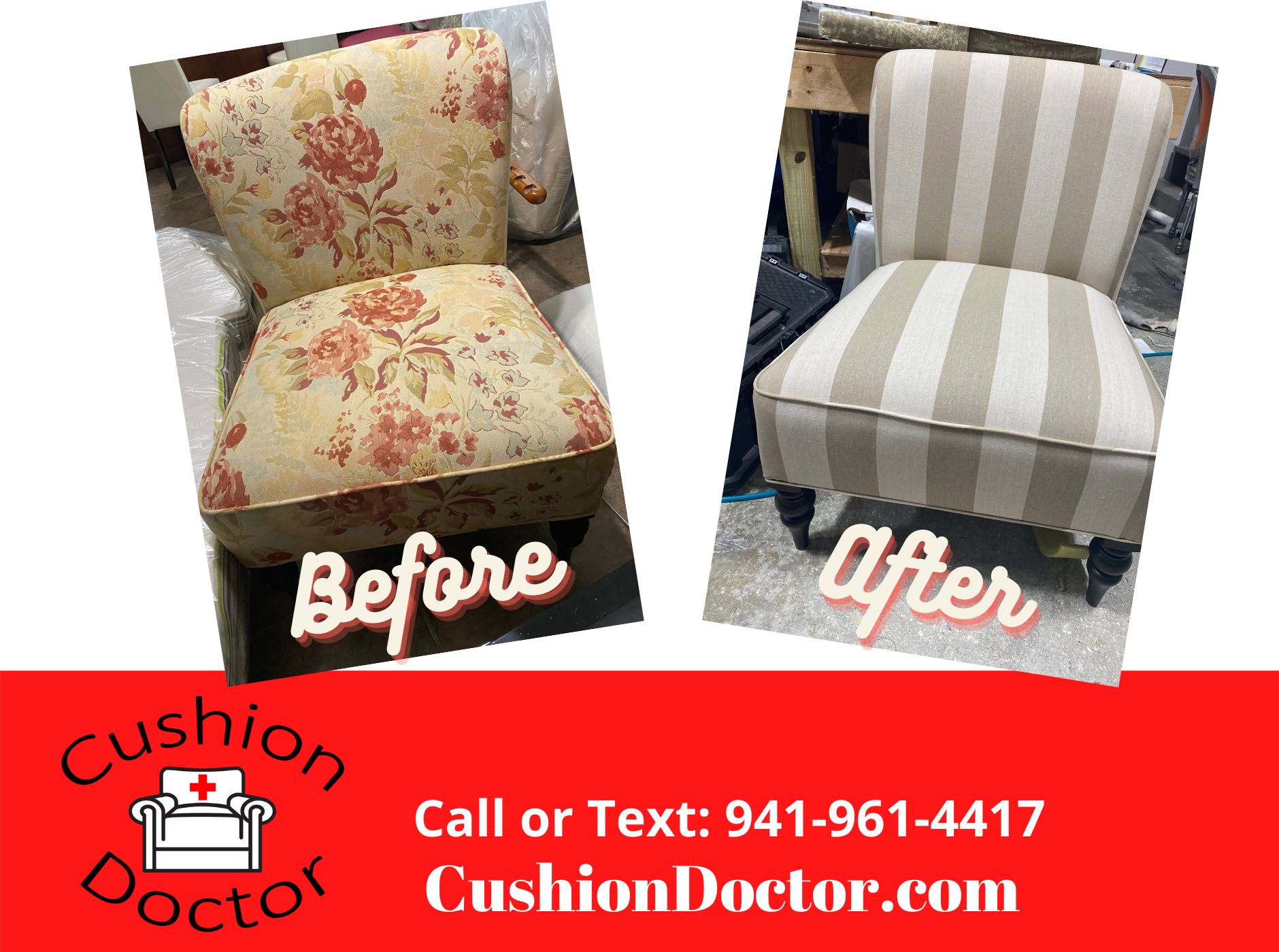 Armless Chair Recovering Cushion Doctor
