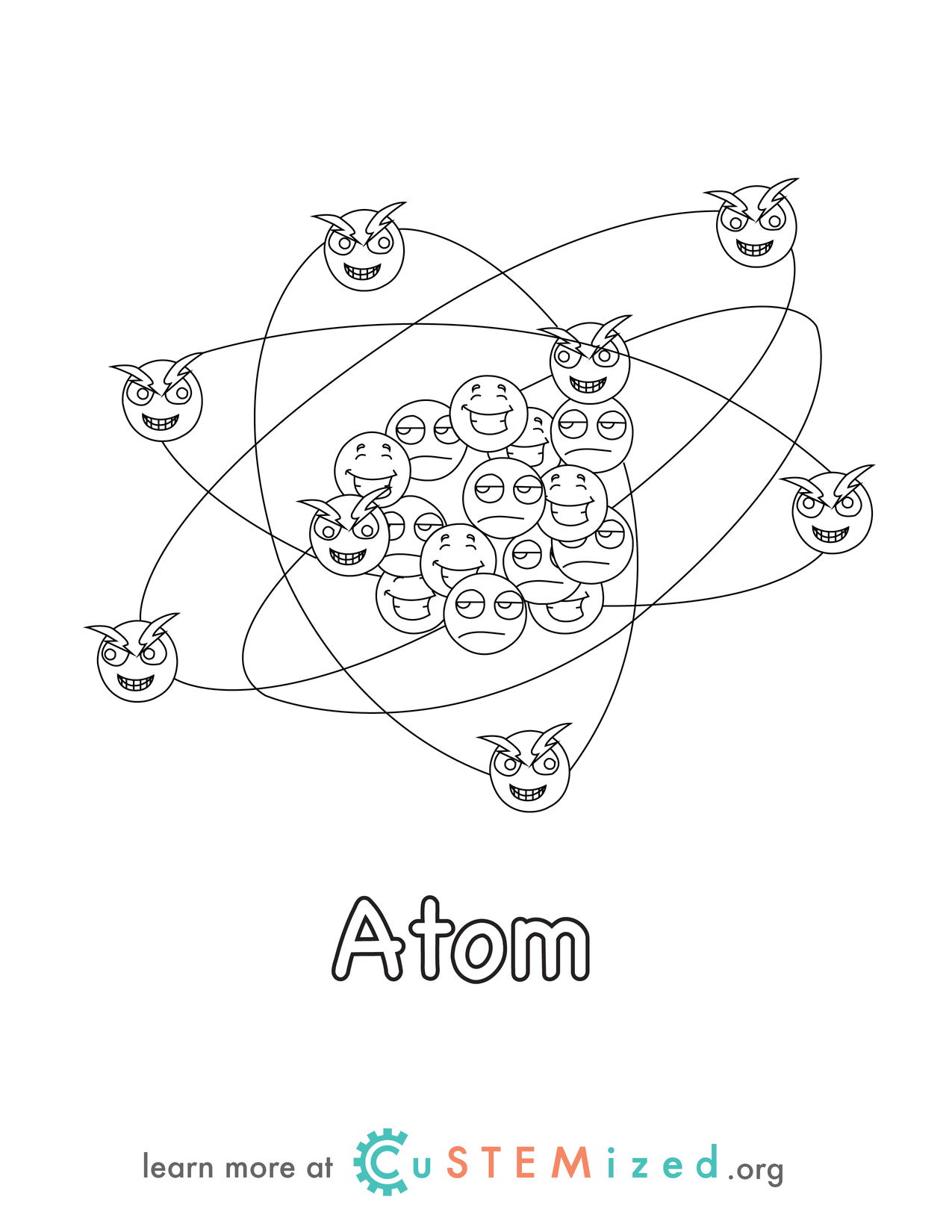 Atomic Model Coloring Worksheets Coloring Pages