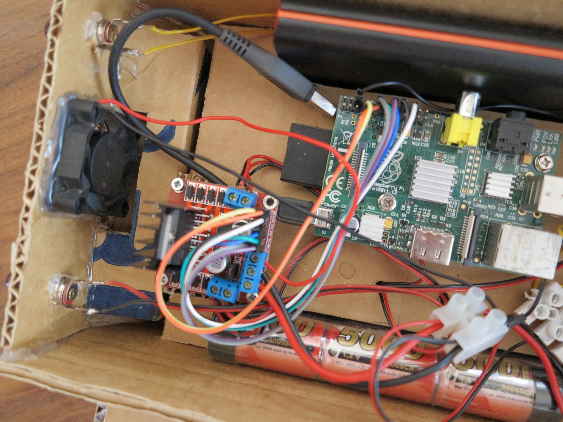 Raspberry Pi WIFI radio controlled rc vehicle cooling with passive