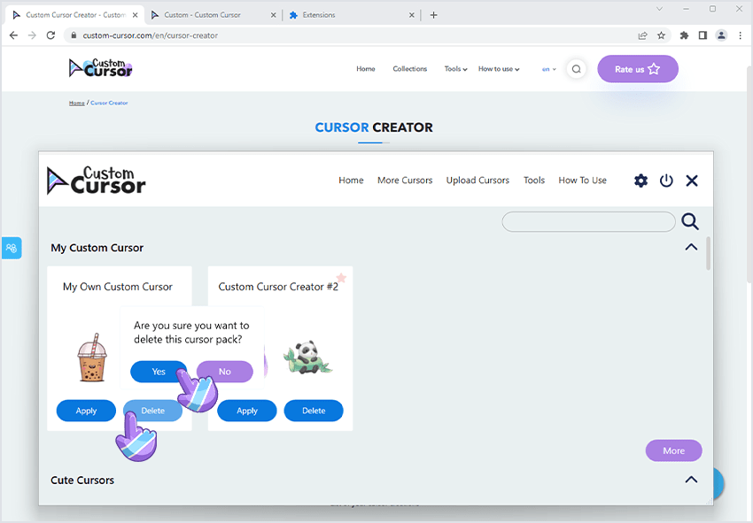 How to use Custom Cursor Creator tool? Custom Cursor
