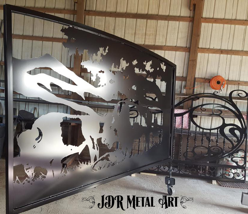 23 Driveway Gates With Wildlife Designs By JDR Metal Art Custom