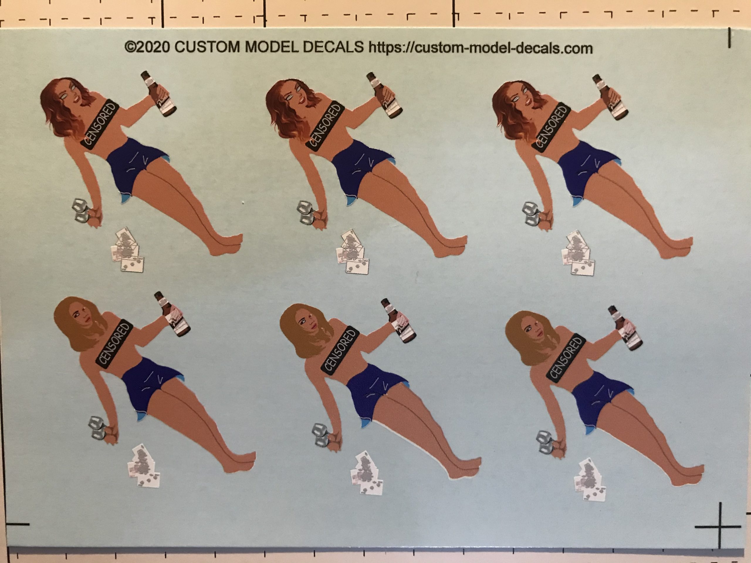 Examples of our Custom Decal Design Services Custom Model Decals