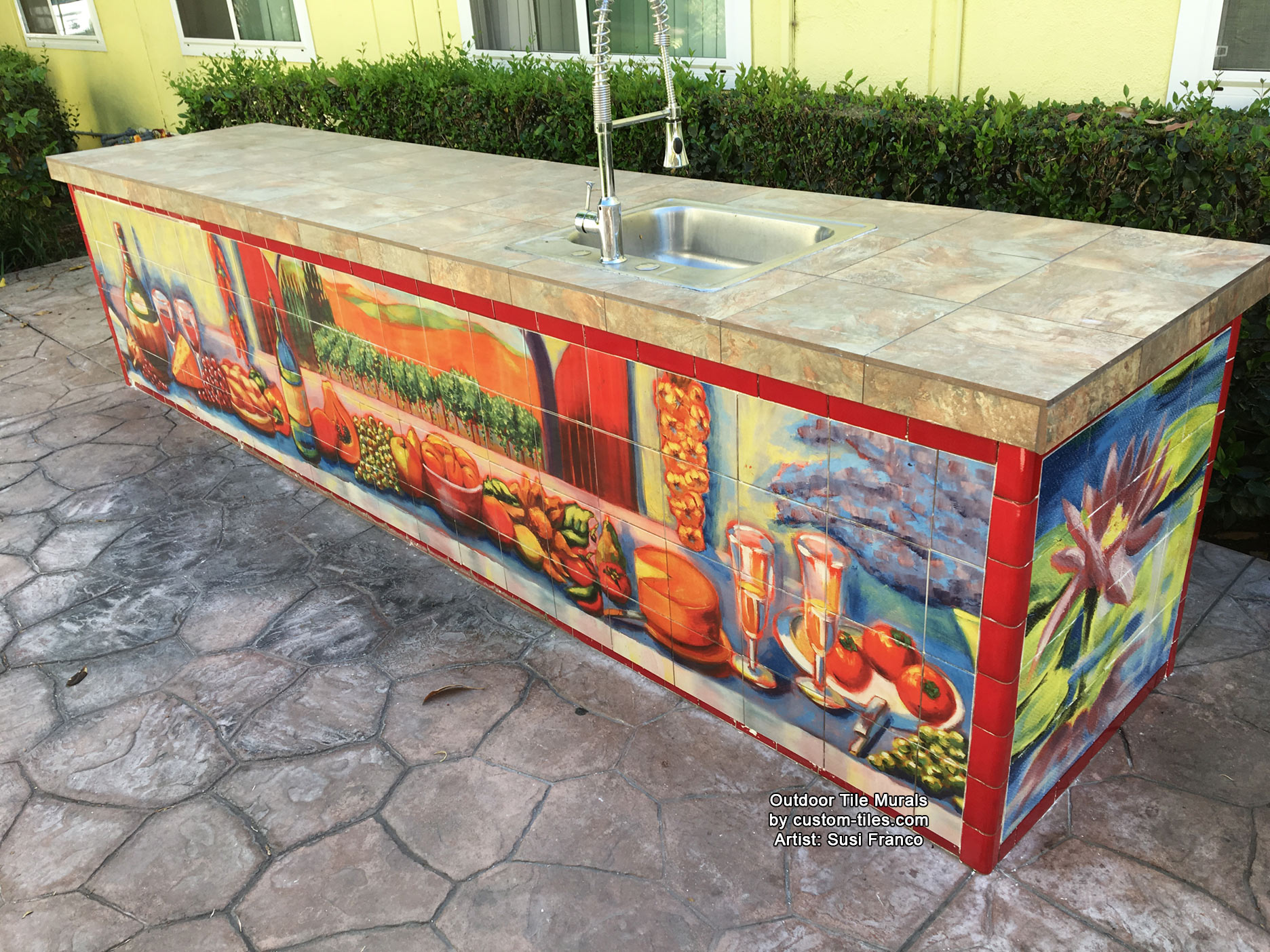 Outdoor Kitchen Island Tile Ideas