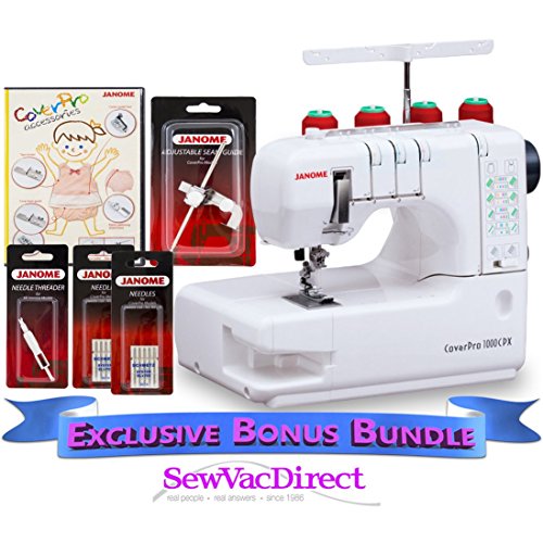 Janome Cover Pro 1000CPX Coverstitch Machine with Exclusive Bonus Bund