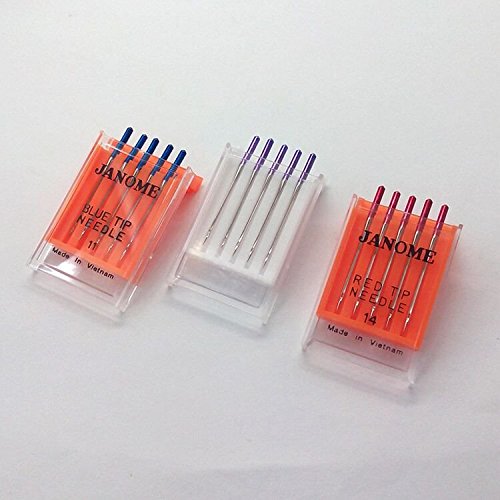 Janome Sewing Machine Blue Tip Needle Size 11 Purple Tip Needles Desig