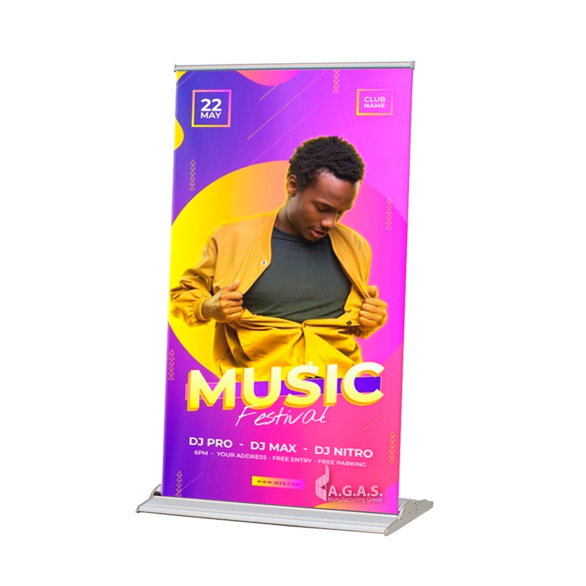 Adjustable Standing Banner Custom Banners