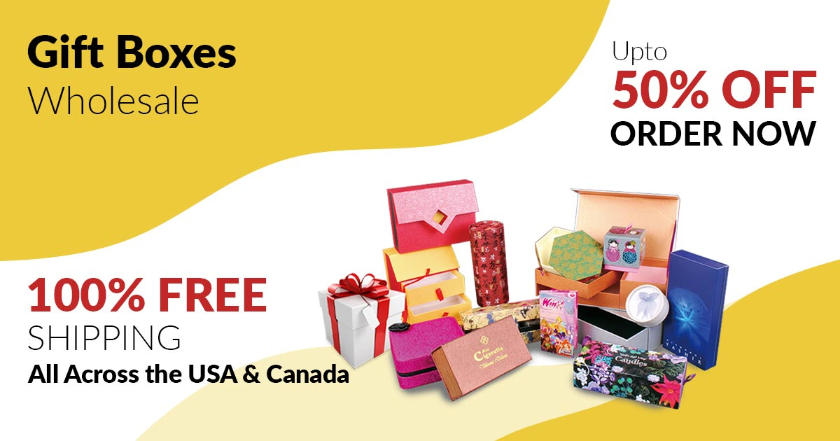 Custom Gift Boxes Packaging Wholesale (Free Shipping in USA)