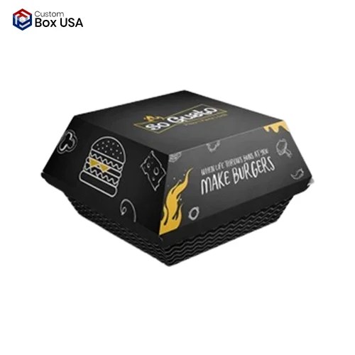 Cardboard Burger Boxes Wholesale CustomBoxUSA