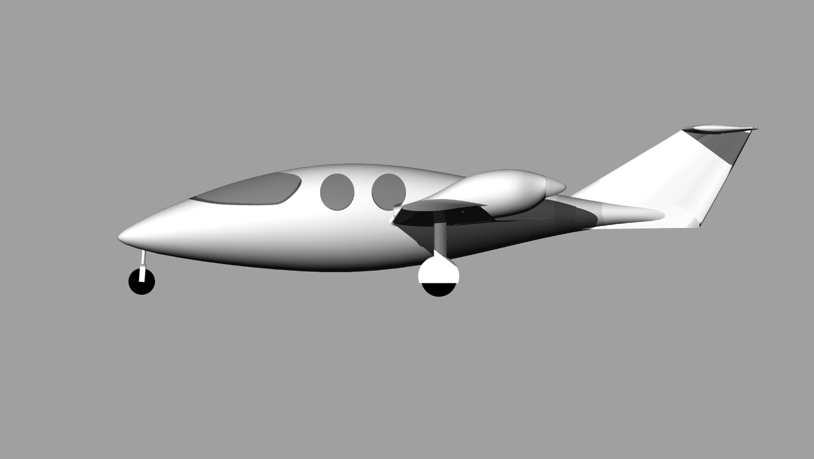Pressurized twin pusher with Gas engines Custom Plane