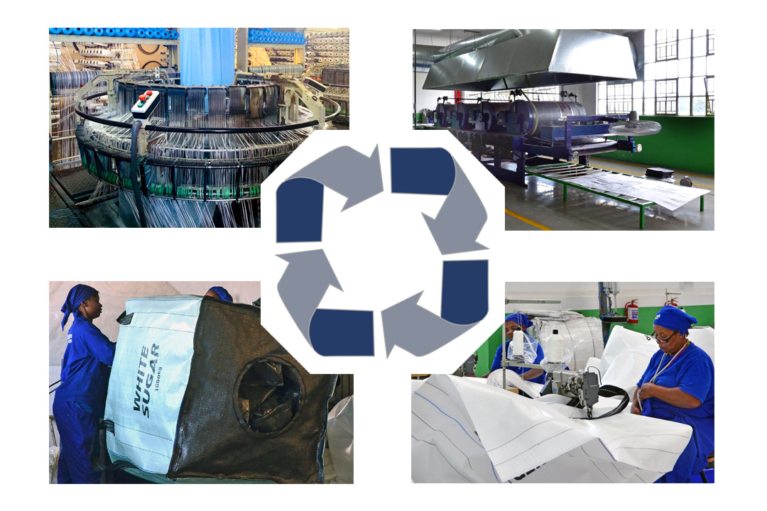 Manufacturing woven bulk bags from raw materials to final product