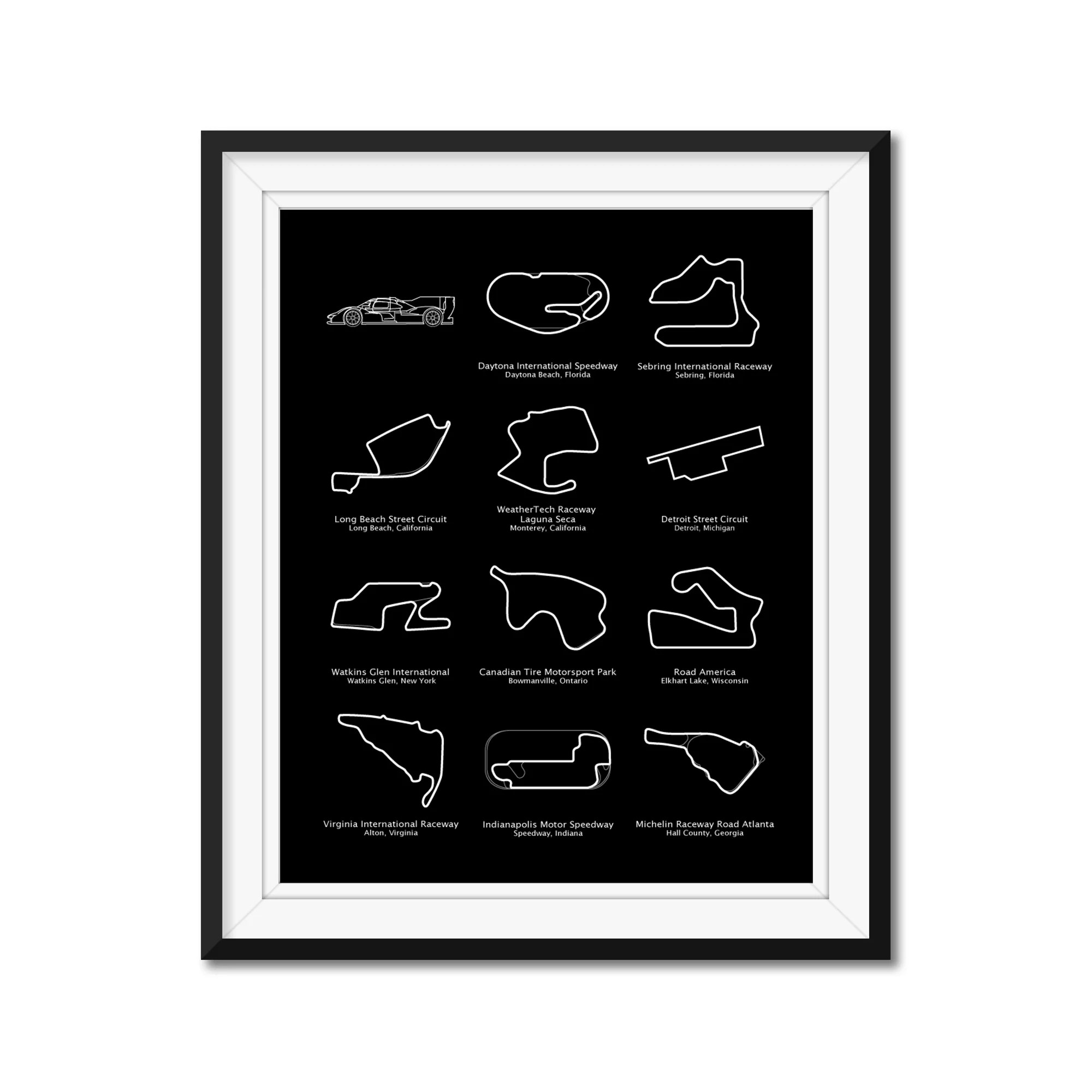 IMSA WeatherTech SportsCar Championship 2024 Race Track Poster Custom Car Posters