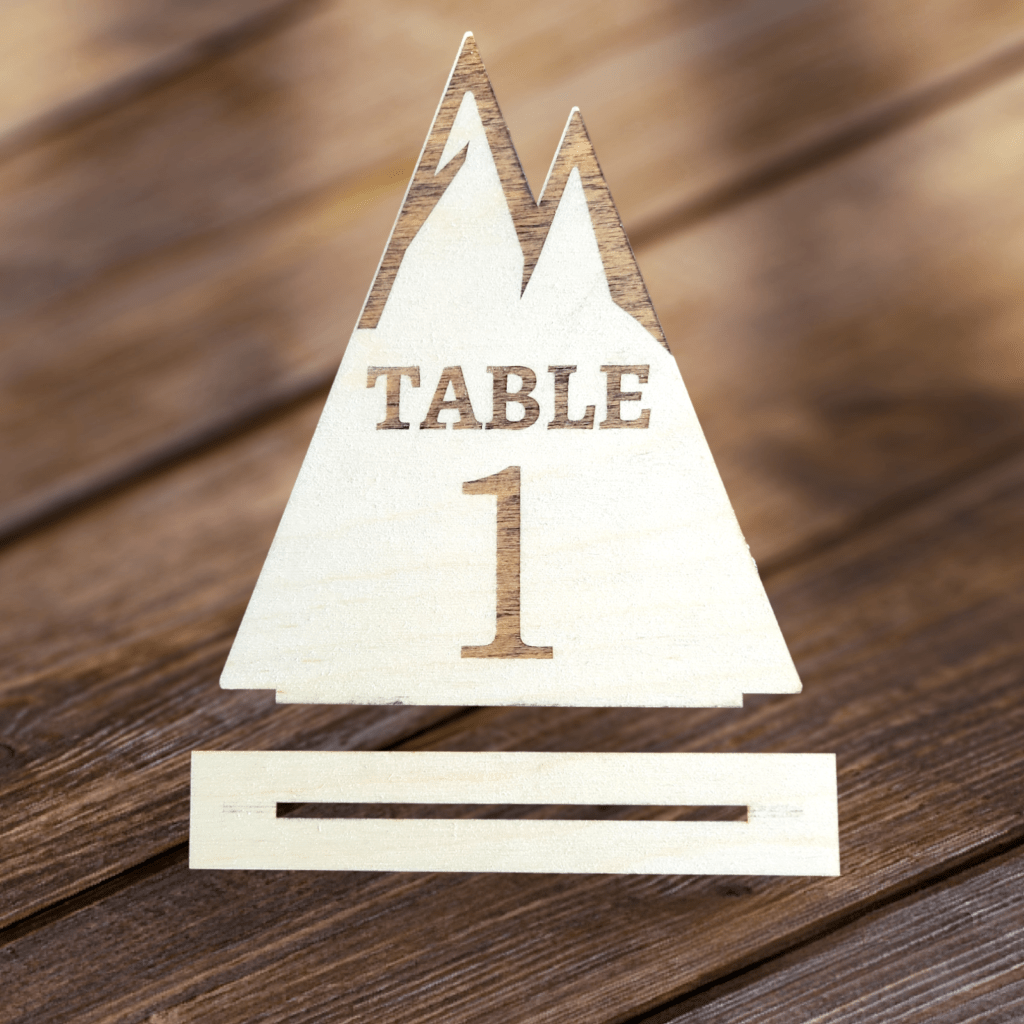 Engraved Wedding Table Numbers Custom Crafted Engraving