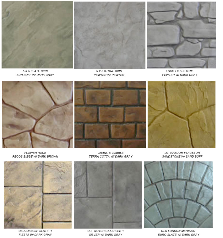 CustomCrete Stamped Concrete Pattern Options